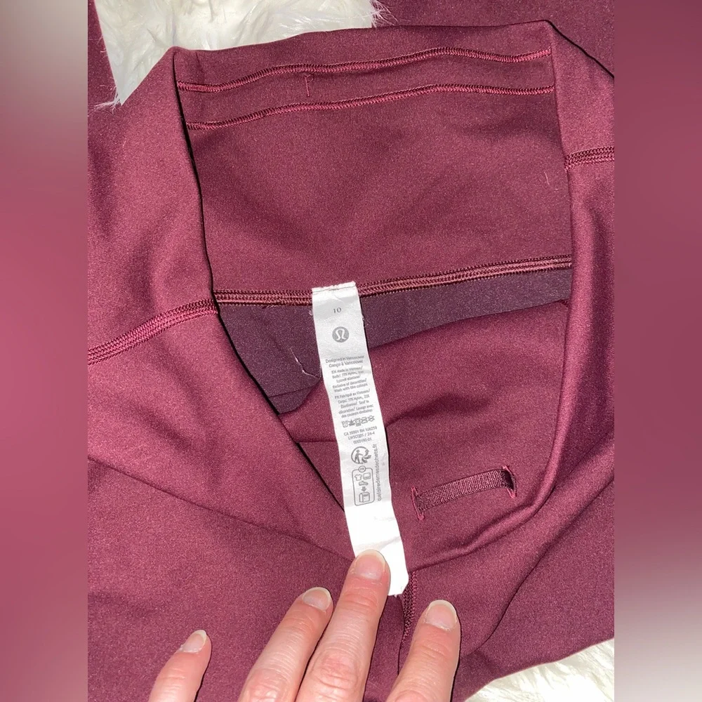 Lululemon Athletica Burgundy Align Leggings - Size 10 - Picture 7 of 7